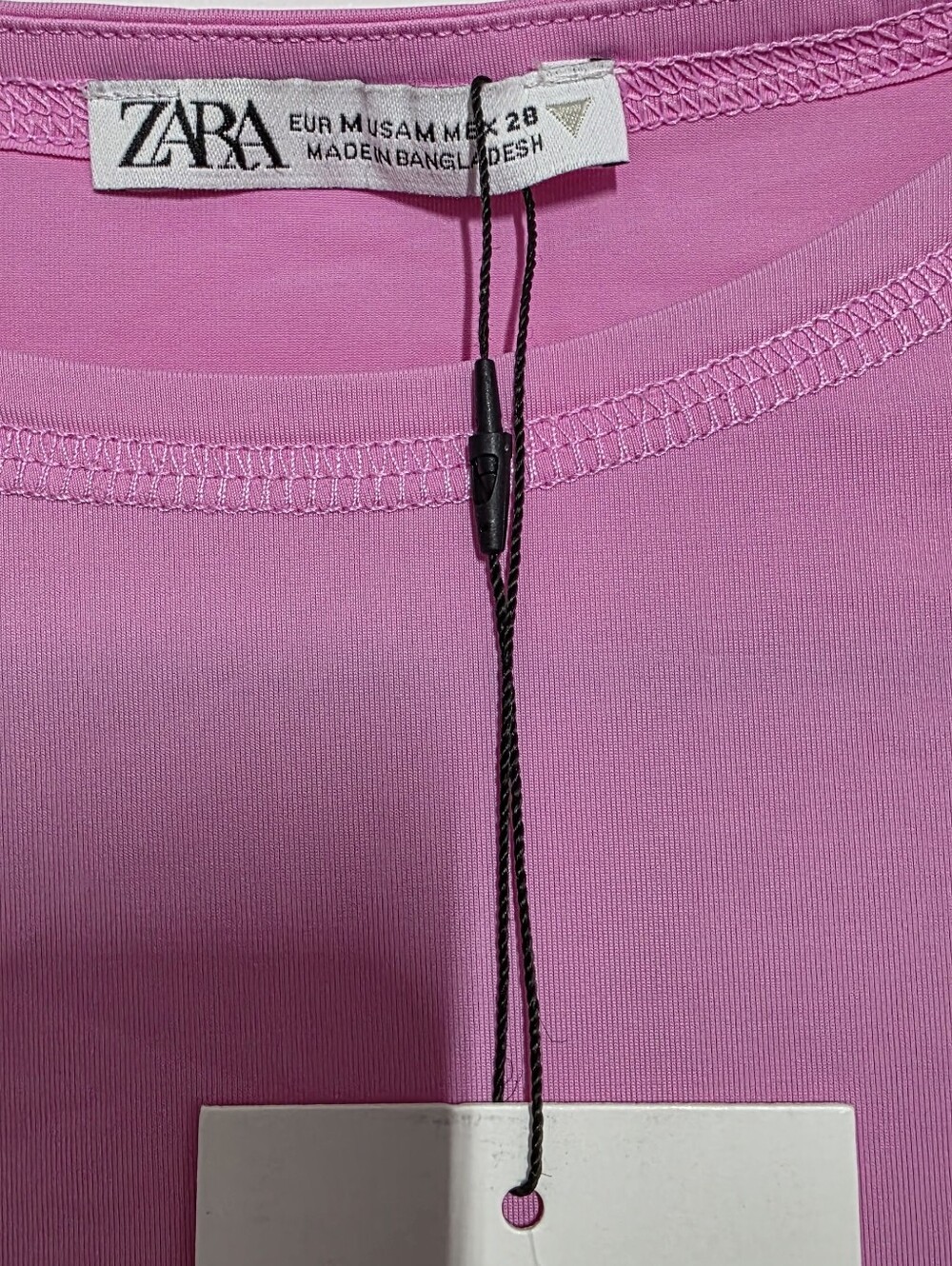 ZARA Crewneck T-SHIRT TOP Pink - Picture 7 of 9